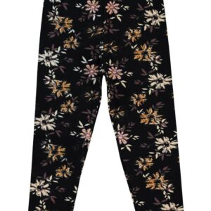 GIRLS BLACK FLORAL LEGGINGS