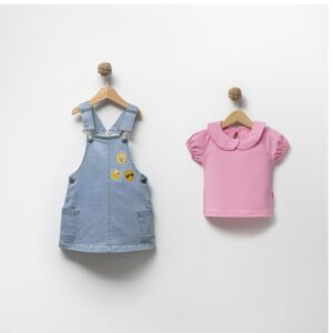 BABY GIRL 2 PCS DENIM DUNGAREE SET