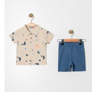 BOY 2 PCS SET BROWN & BLUE