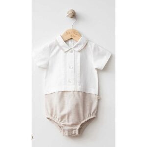 BABY BOY BODYSUIT WITH COLLAR & BUTTONS