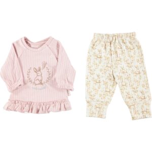BABY GIRL 2 PCS SET PINK & BROWN
