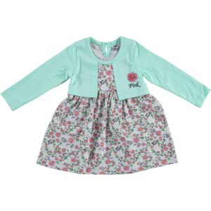 BABY GIRL MINT FLORAL DRESS