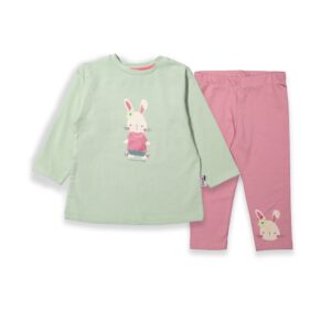 BABY GIRL 2 PCS SET GREEN & PINK