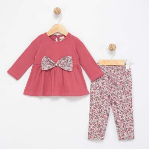 BABY GIRL PCS SET CHERRY WITH BOW