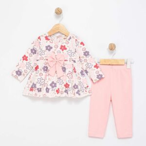 BABY GIRL 2 PCS SET LIGHT PINK FLORAL