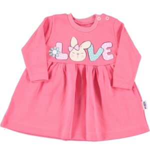 BABY GIRL CORAL PEACH DRESS LOVE