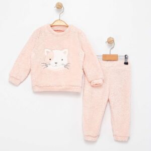 BABYB GIRL 2 PCS SET PEACH FUR CAT
