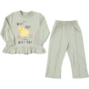 BABY GIRL 2 PCS SET GREEN DUCK