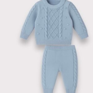 BABY KNEATED 2 PCS SET BLUE