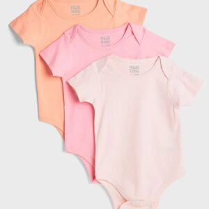BABY GIRL 3 IN 1 BODYSUIT PEACH,PINK,NUDE