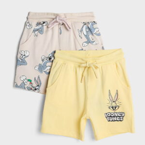 BABY BOY 2 IN 1 YELLOW & BROWN SHORT
