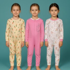 BABY GIRL OPEN FOOT 3 IN 1 SLEEPSUIT PINK