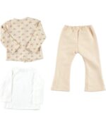 BABY GIRL 3 PCS SET BROWN & PINK HEART - Image 3