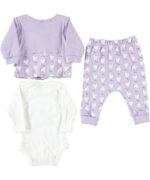 BABY GIRL 3 PCS SET LILAC LOVE - Image 3