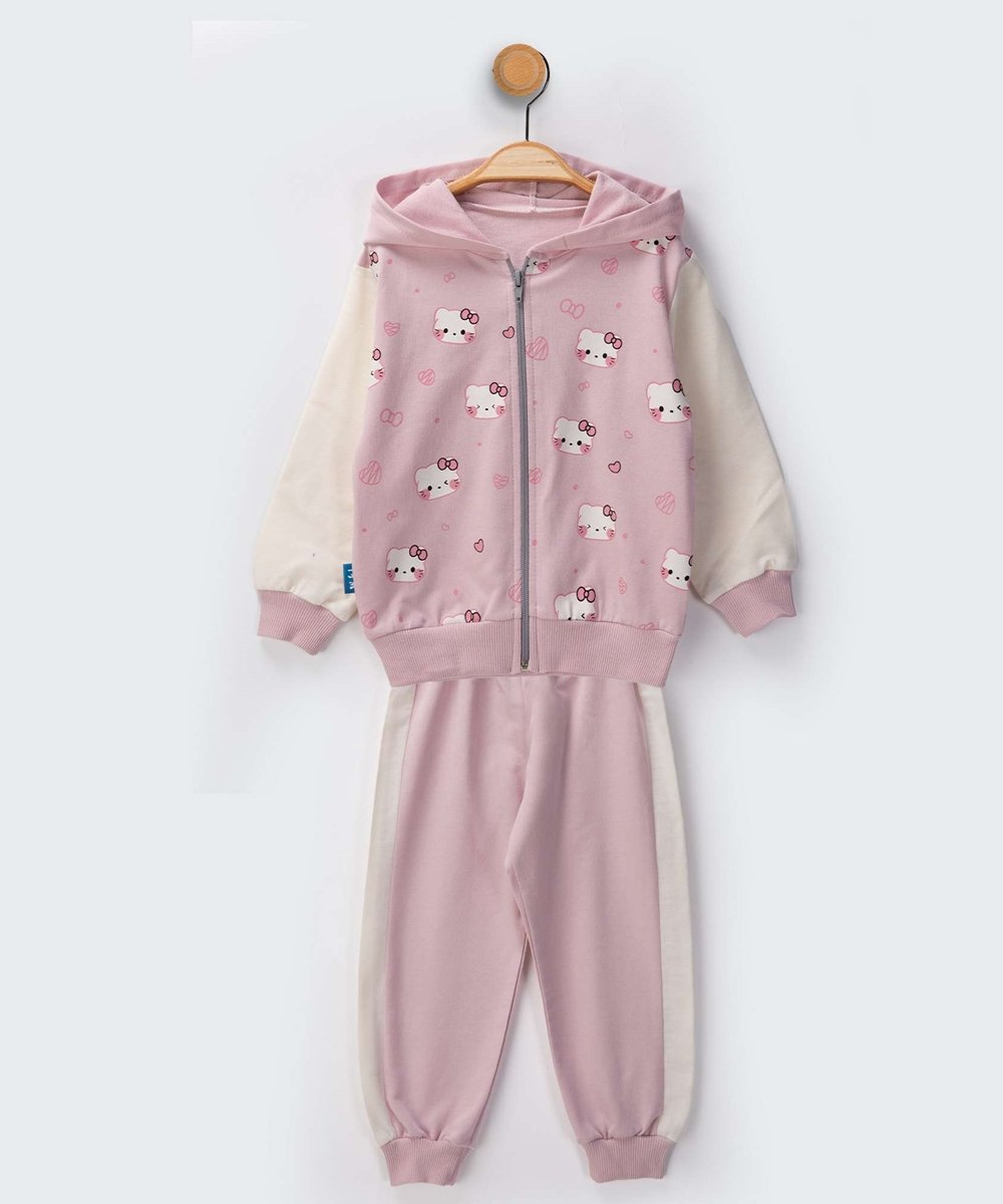 160432035001002_0113455_002_01_HGH.jpg BABY GIRL 2 PCS SET PURPLE CAT WITH HOODIE - Image 1