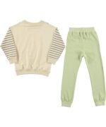 BABY GIRL 2 PCS SET LEMON GREEN STRIPPES - Image 3