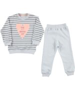 BABY GIRL 2 PCS SET BLUE STRIPPES - Image 2