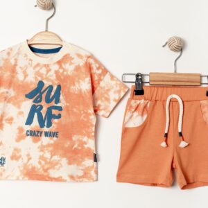 BABY BOY 2 PCS SET ORANGE SURF