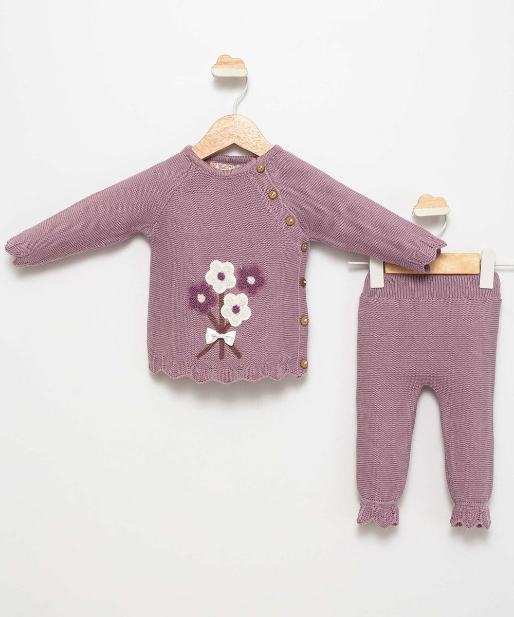 160694047205002_0112919_035_01_HGH.jpg BABY GIRL KNEATED 2 PCS SET PURPLE - Image 1