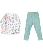 BABY GIRL 2 PCS SET WHITE & MINT GREEN