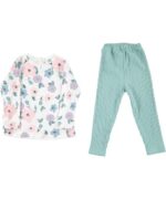 BABY GIRL 2 PCS SET WHITE & MINT GREEN - Image 3