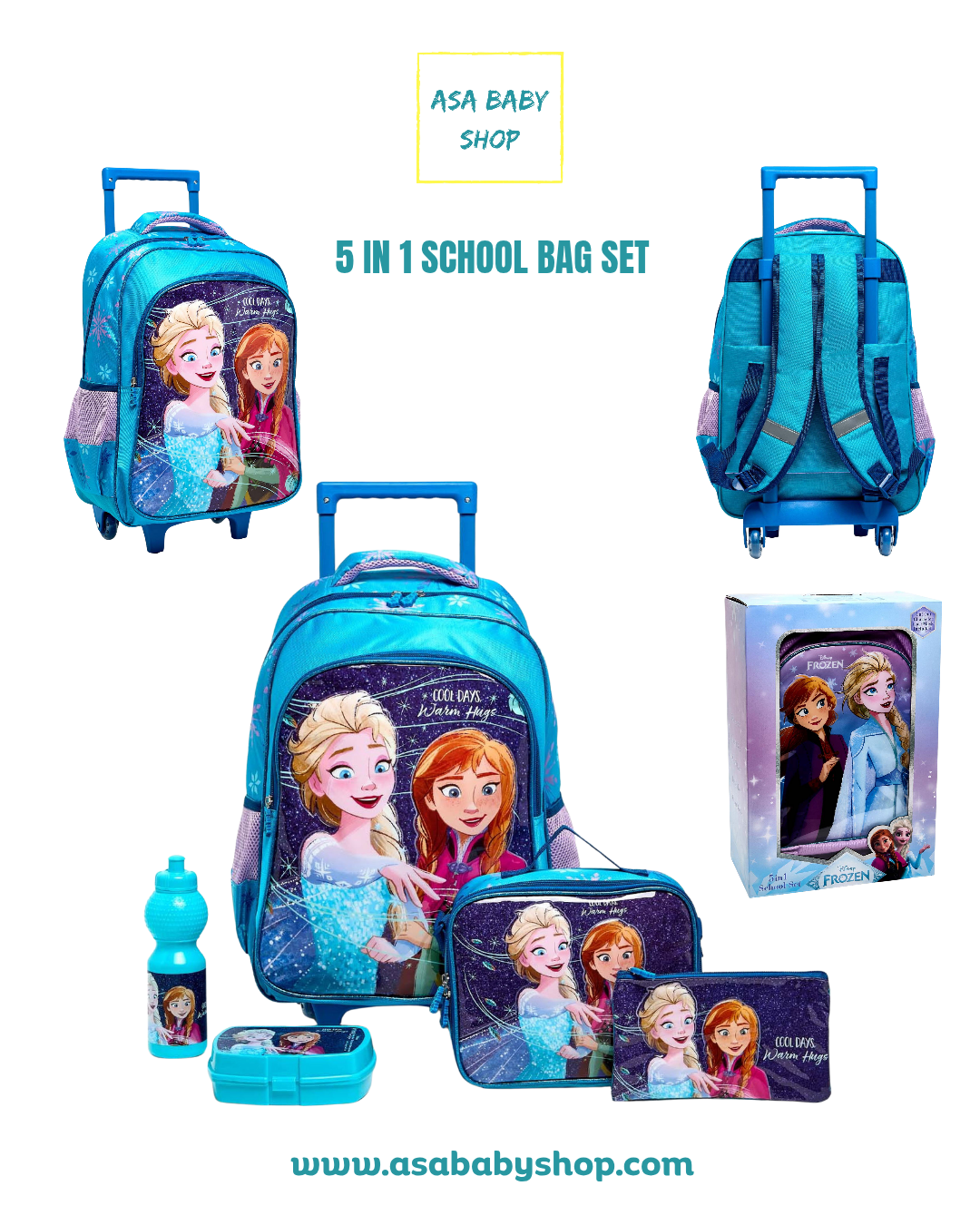 4-IN-1-SCHOOL-BAG-SET_20250908_145744_0000.png 5 IN 1 SCHOOL BAG TROLLEY SET BLUE FROZEN - Image 1