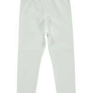 GIRLS WHITE PLAIN LEGGINGS