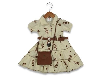 med_635263279614f97d8d418ce13864e81b.jpg GIRL DRESS BOWN WITH BAG - Image 1