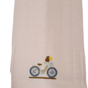 BABY PEACH KNITED FLANNEL BICYCLE