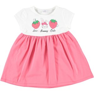 GIRL PINK AND WHITE STRAWBERRY DRESS