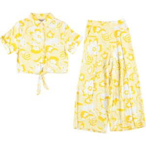 GIRL 2 PIECE SET YELLOW FLORAL