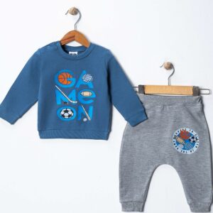 BOY 2 PIECE SET BLUE GAME ON