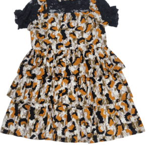 ASA BABY RTW DRESS BLACK & ORANGE