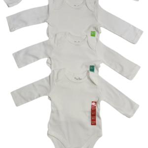 BABY 4 IN 1 LONGSLEEVE WHITE DIFFERENT AGES