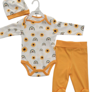 BABY GIRL BODYSUIT SET ORANGE