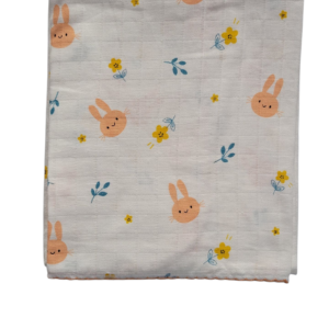 BABY FLANNEL WHITE & PEACH