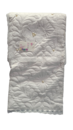 BABY WHITE SHAWL WITH LACE