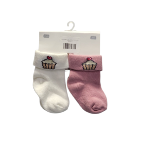 BABY GIRL 2 IN 1 SOCKS DARK PURPLE