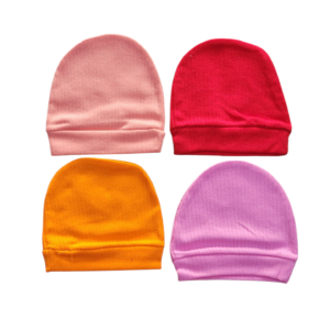 BABY CAPS NEWBORN ( PINK,PEACH,RED,ORANGE)