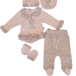 BABY GIRL SNAPSUIT SET PINK HEART