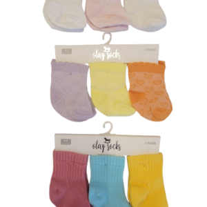 BABY GIRL 3 IN 1 SOCKS 0-3M