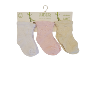 BABY GIRL 3 IN 1 SOCKS PEACH,CREAM,PINK