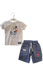 BABY BO 2 PIECE SET BEIGE SUPERMAN