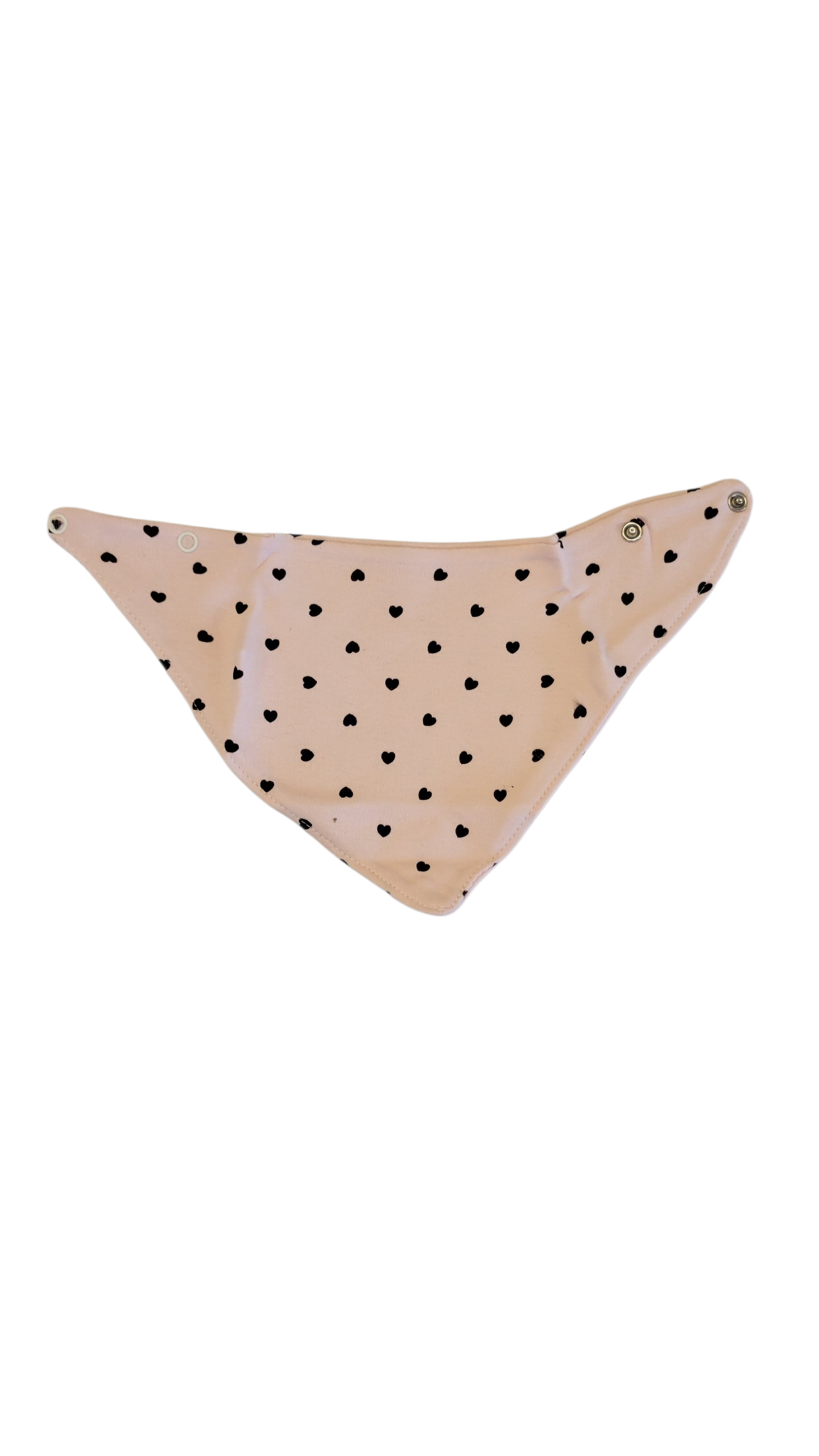 20260218_161931 BABY GIRL BANDANA BIB WITH BLACK DOTS - Image 1