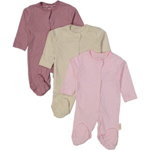 BABY 3 IN 1 SLEEPSUIT PINK,CREAM & PURPLE