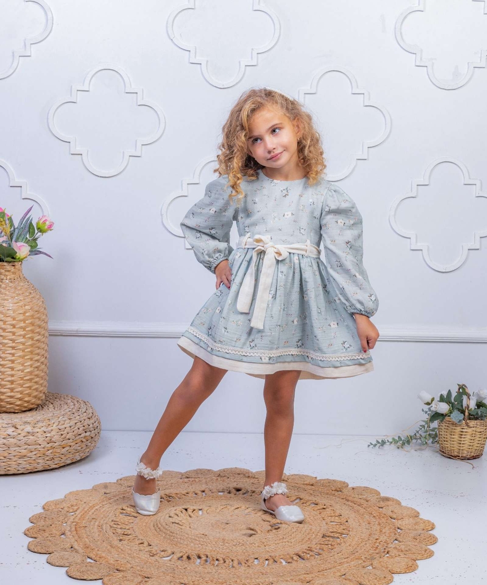 160764065403001_0116257_037_01_HGH BABY GIRL DRESS FLORAL BLUE - Image 1