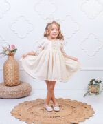 GIRLS LACE DRESS WITH BIG HEADBAND - Image 2