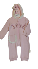 BABY GIRL JUMPSUIT WITH HOODIE