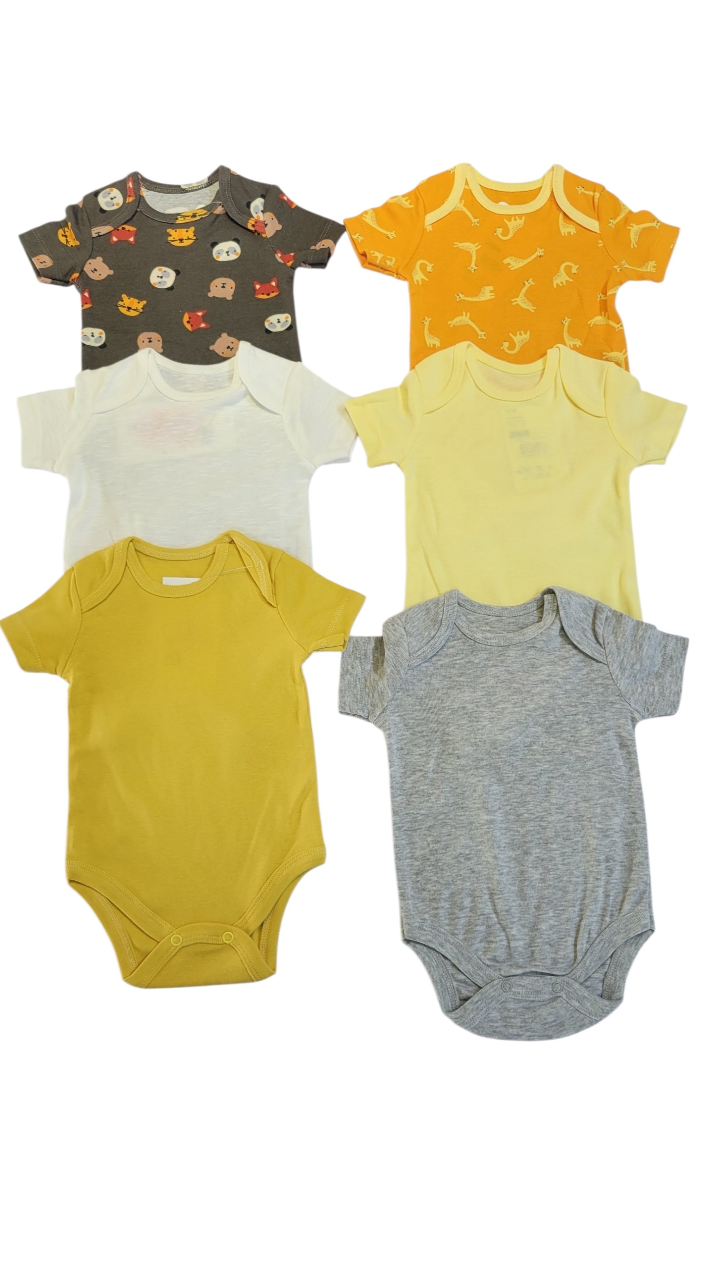 20260615_100746 BABY 6 IN 1 SHORT SLEEVE BODYSUIT BLACK TEDDY HEAD - Image 1