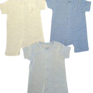 BABY BOY 3 IN 1 BLUE ROMPER WITH STRIPPES